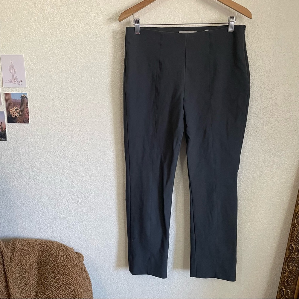 Vince Stitch Front Seam Ponte Legging Pants Dark Grey VR52921199 Cropped Ankle